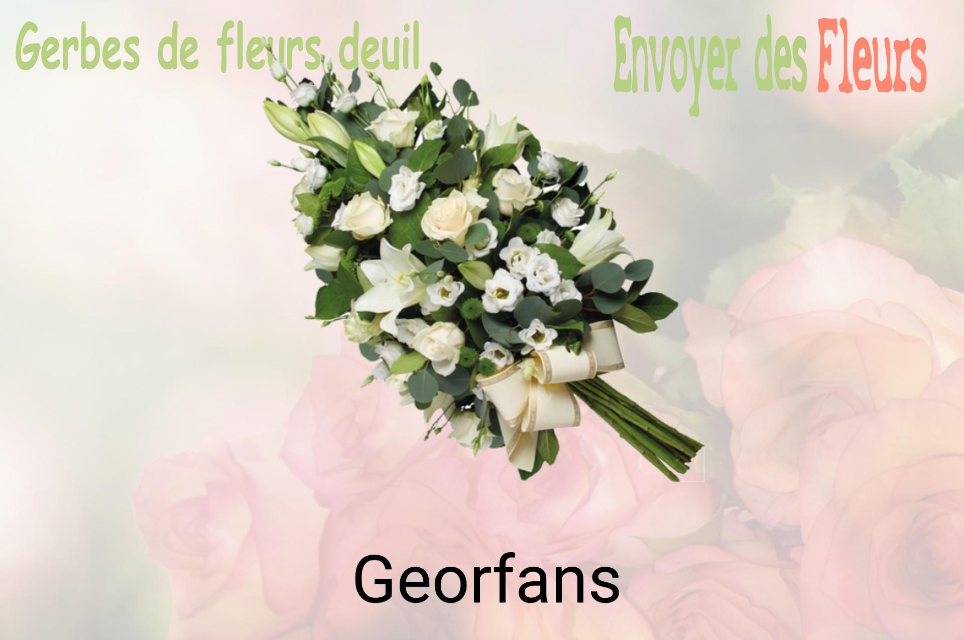Gerbe de fleurs de deuil livrée à Georfans